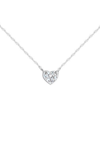 ZITIQUE silver Women's Fashionable Heart Necklace - Silver 4CA12AC5A56816GS_1