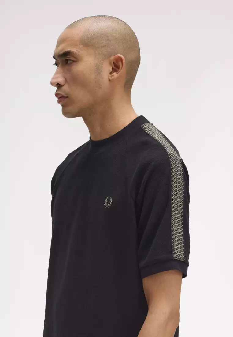 Buy Fred Perry Fred Perry M1697 Tennis Grip Taped T-Shirt (Black