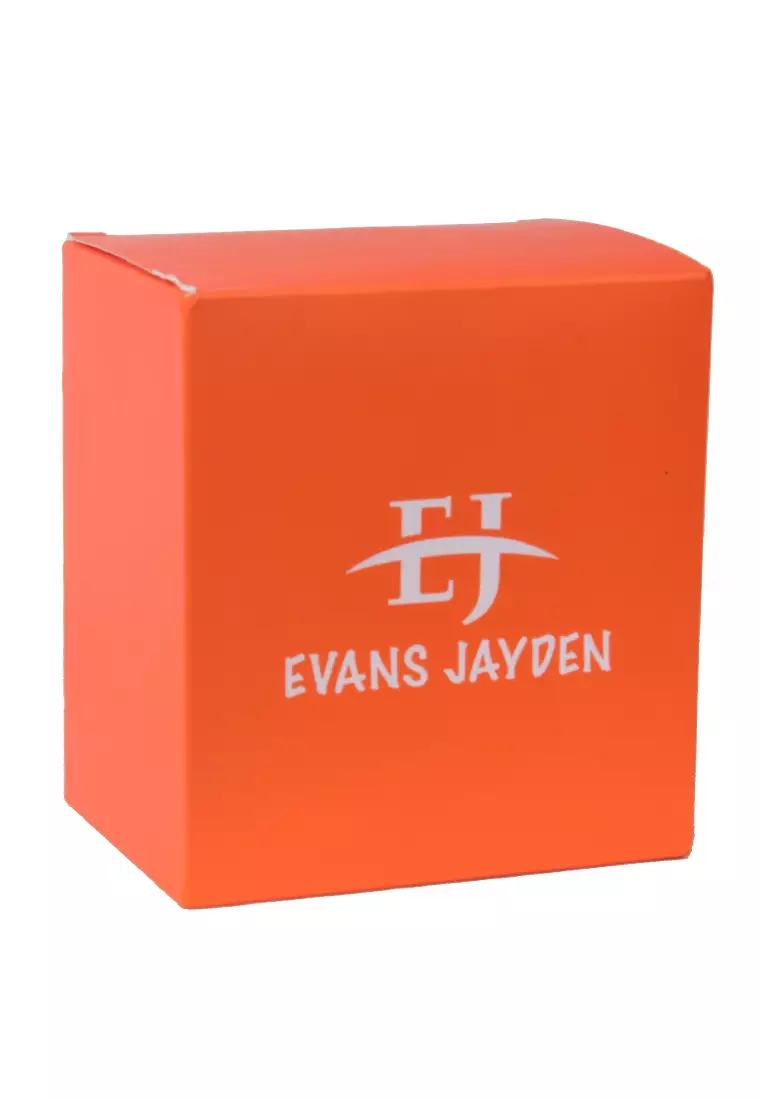 Evans Jayden Jam Tangan Automatic Pria - Black Rubber Strap - EJ-9565