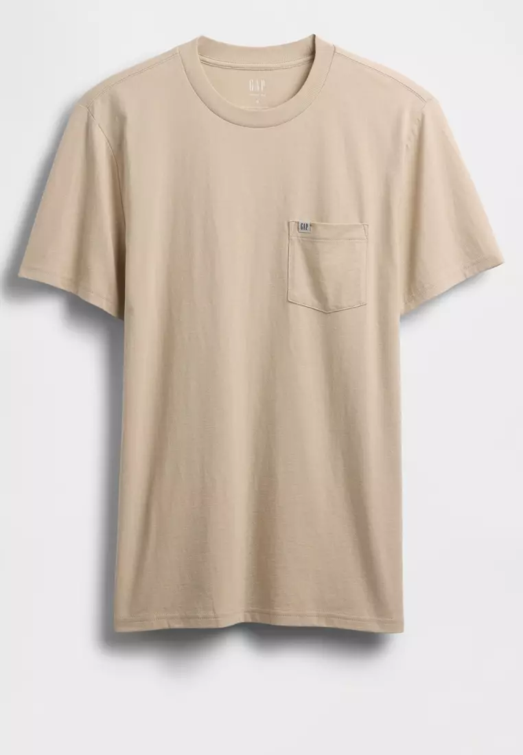 Fashion Short Sleeve Pocket Tee Logo