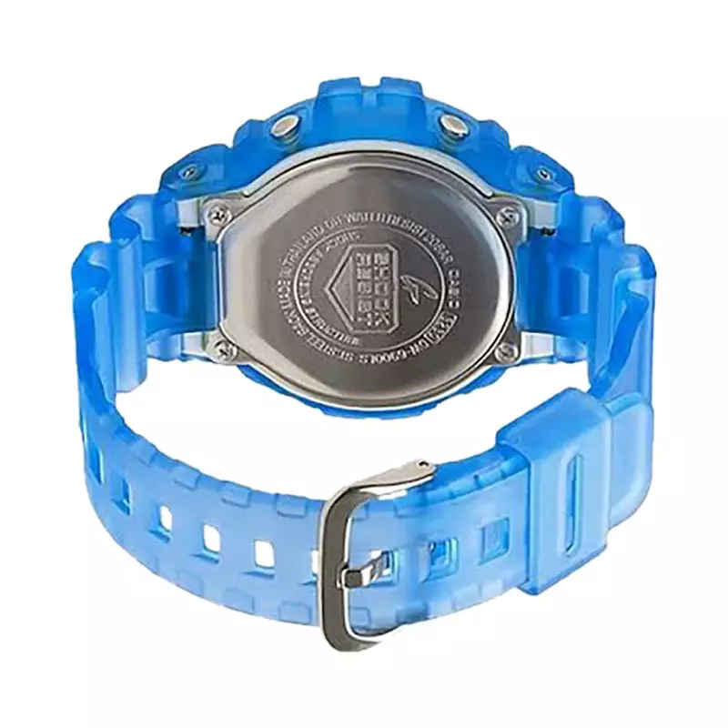 Jam Tangan Pria Casio G-Shock DW-6900LS-2DR Color Skeleton Series Digital Dial Blue Clear Resin Band