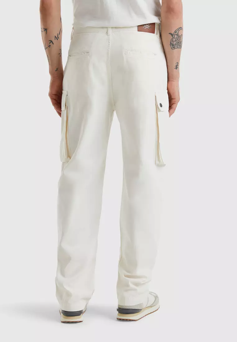 White cargo trousers clearance