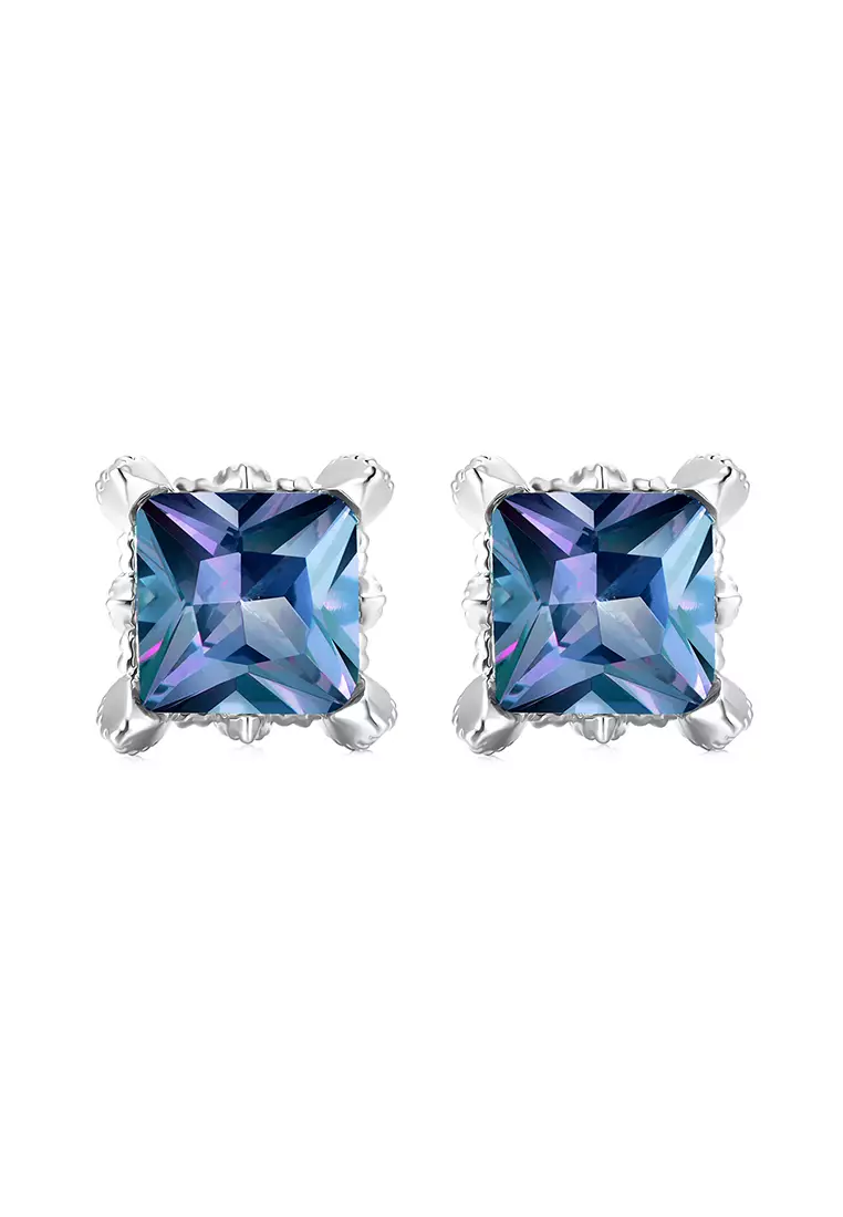[Alexandrite Collection] Ivana Alexandrite Earring WG - Anting Silver S925 by Her Jewellery