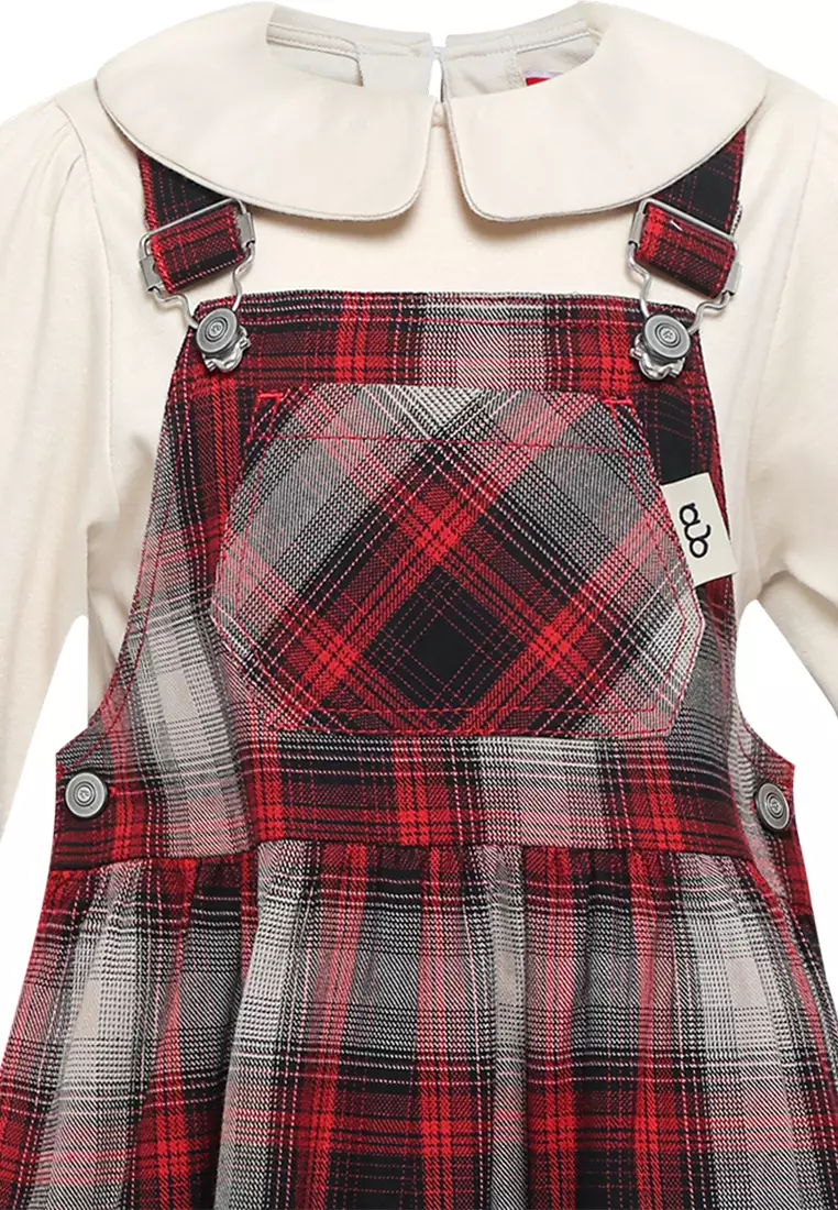 Qna Girl Zoriona Overall Dress Midi Anak Multicolor