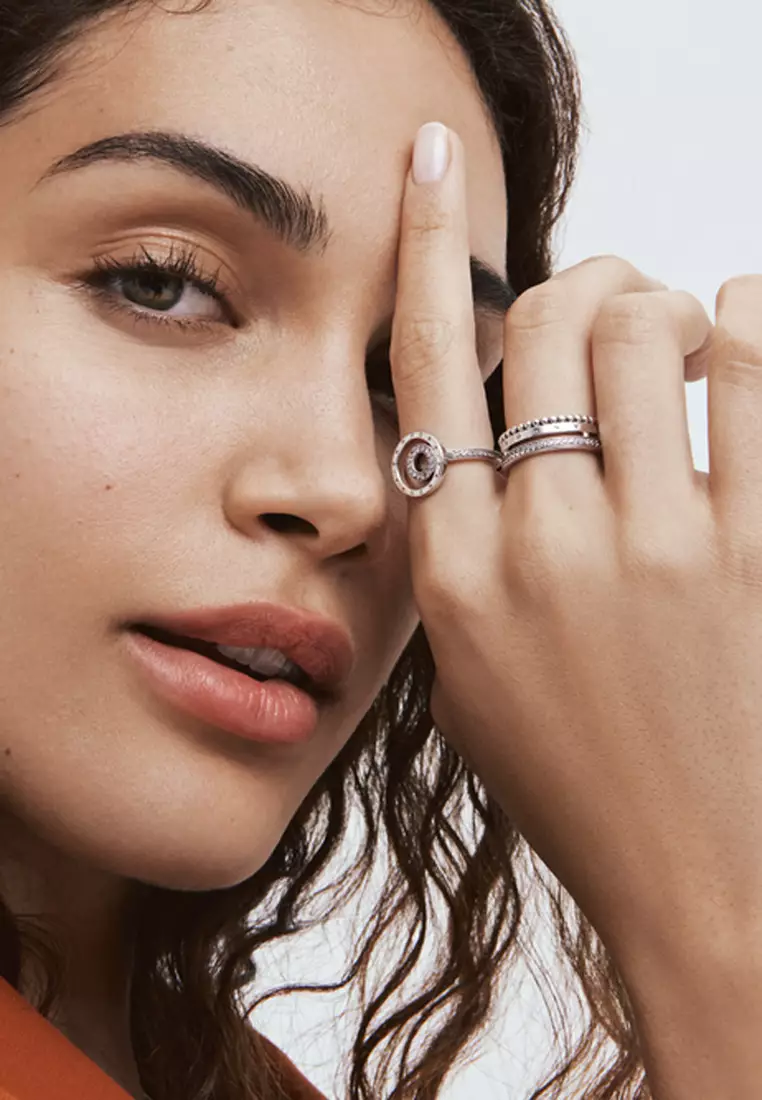 Pandora Signature Logo Circles Pavé Ring