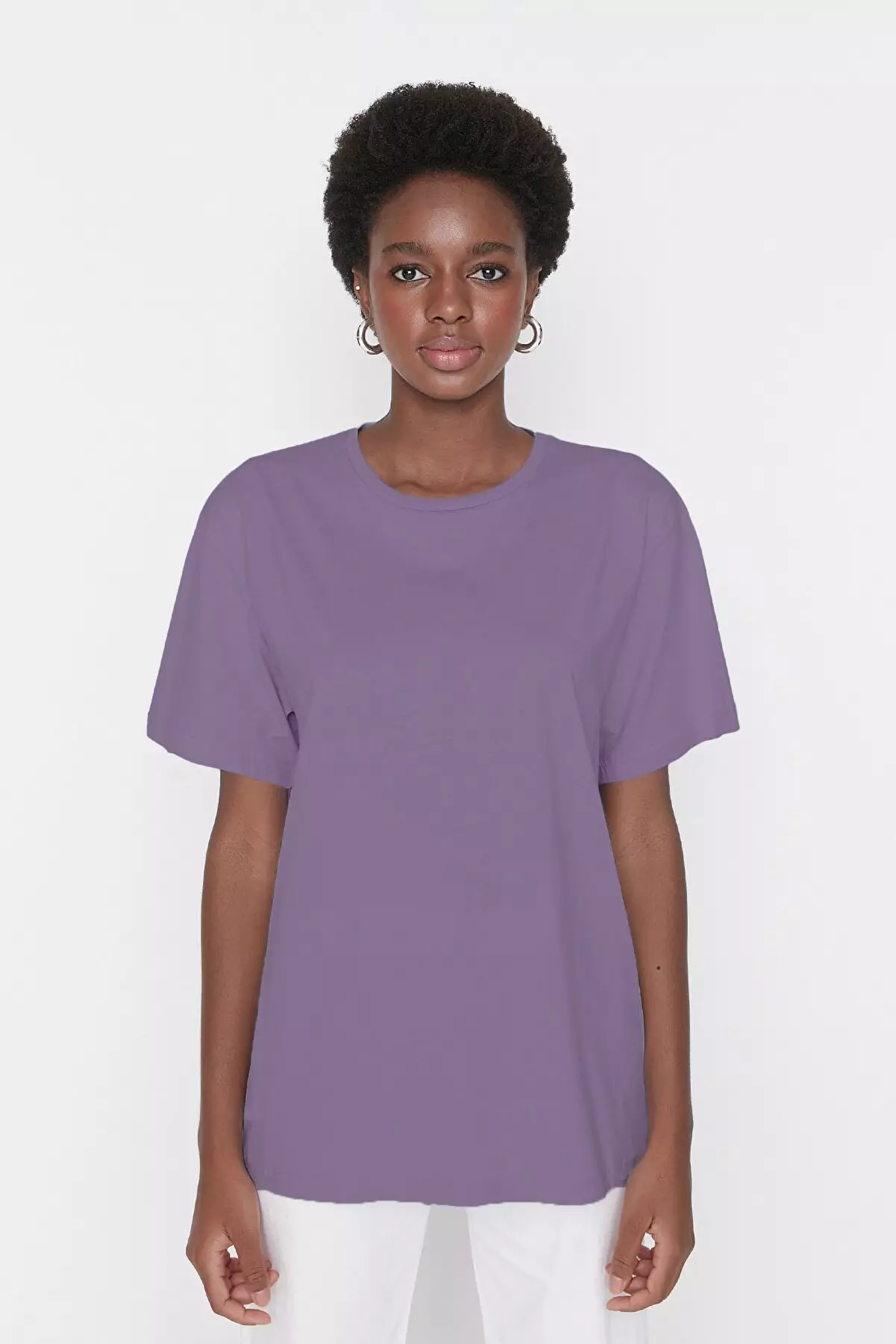 Crew Neck Boyfriend Knitted T-Shirt