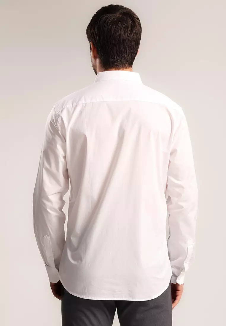 MOC Kemeja Lengan Panjang Pria PEDRO - WHITE
