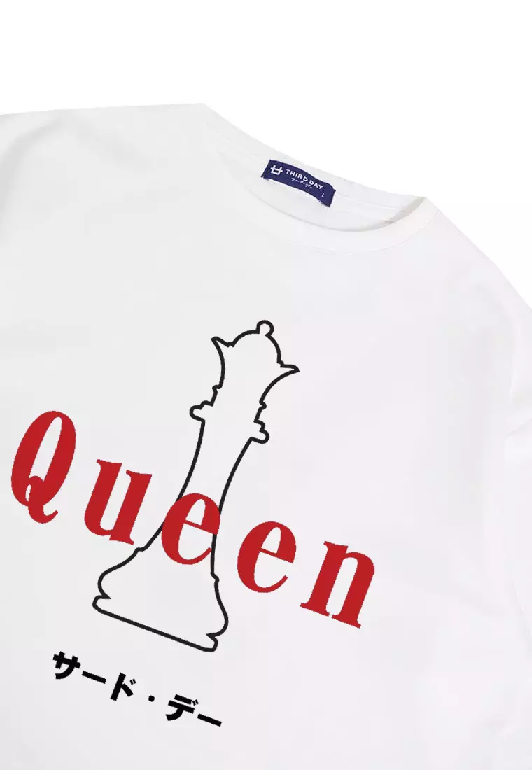 MTM39 kaos oversize tebal scuba korea thirdday couple queen putih