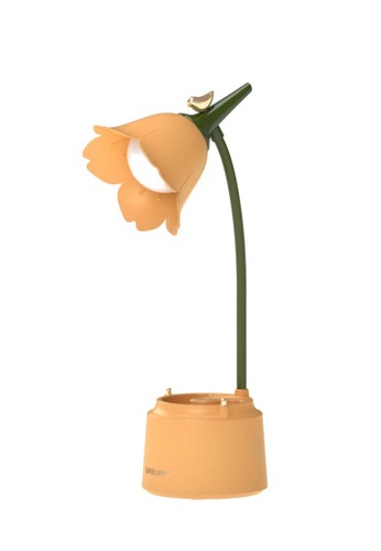 Esaer orange Flower Bird Table Lamp 8BBAAES9684328GS_1
