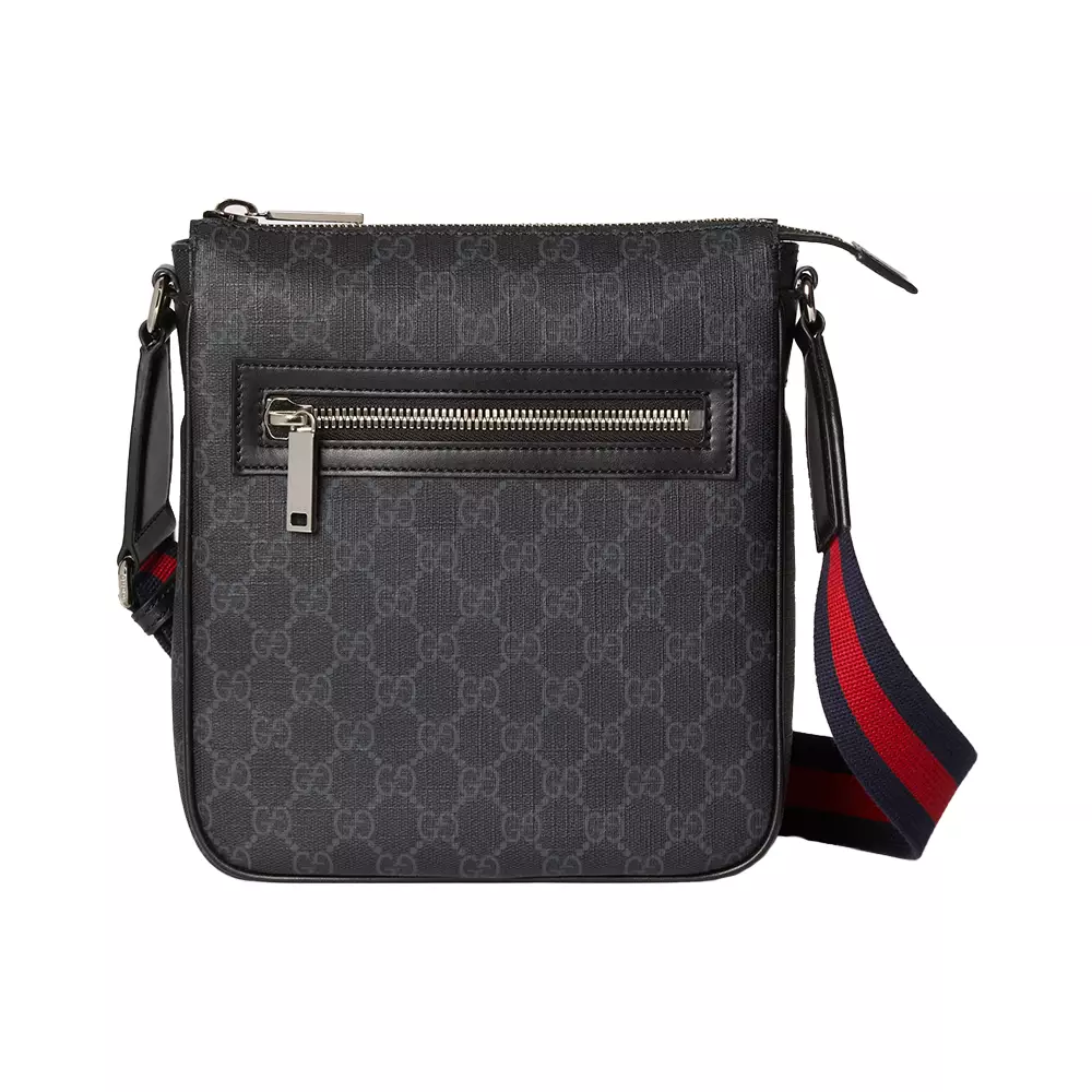 Jual Gucci GG Supreme Canvas Coated Microfiber Messenger Bag Black