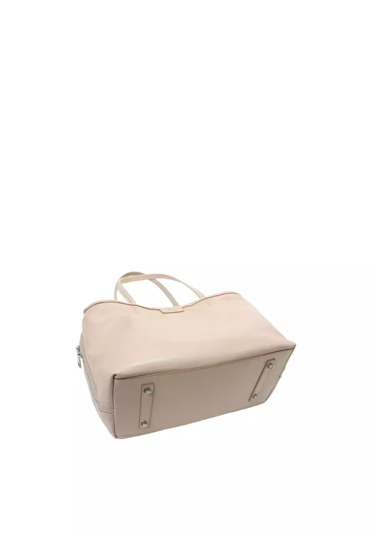 TONA East-West Boston Shoulder Tote Bag II - Milkshake Latte