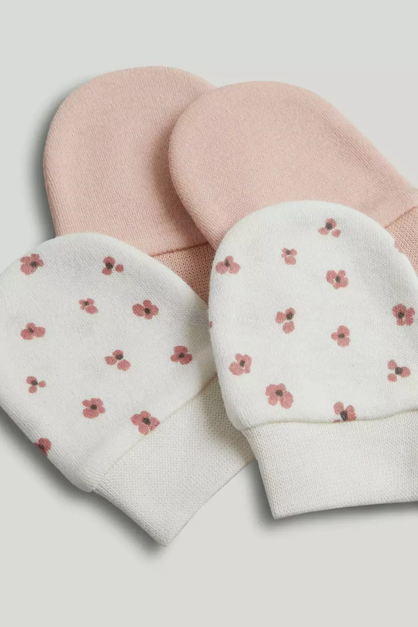 Mothercare 2 Pack My First Cotton Baby Mitts - Aksesoris Bayi Perempuan (Multi)