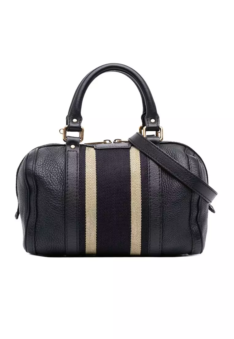 Pre-Loved Gucci Small Calfskin Web Joy Boston Bag