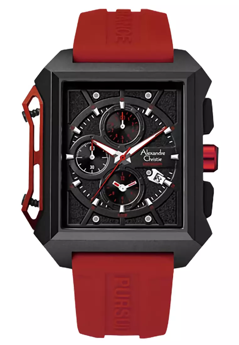 Alexandre Christie Red Chronograph Watch Jual Alexandre Christie