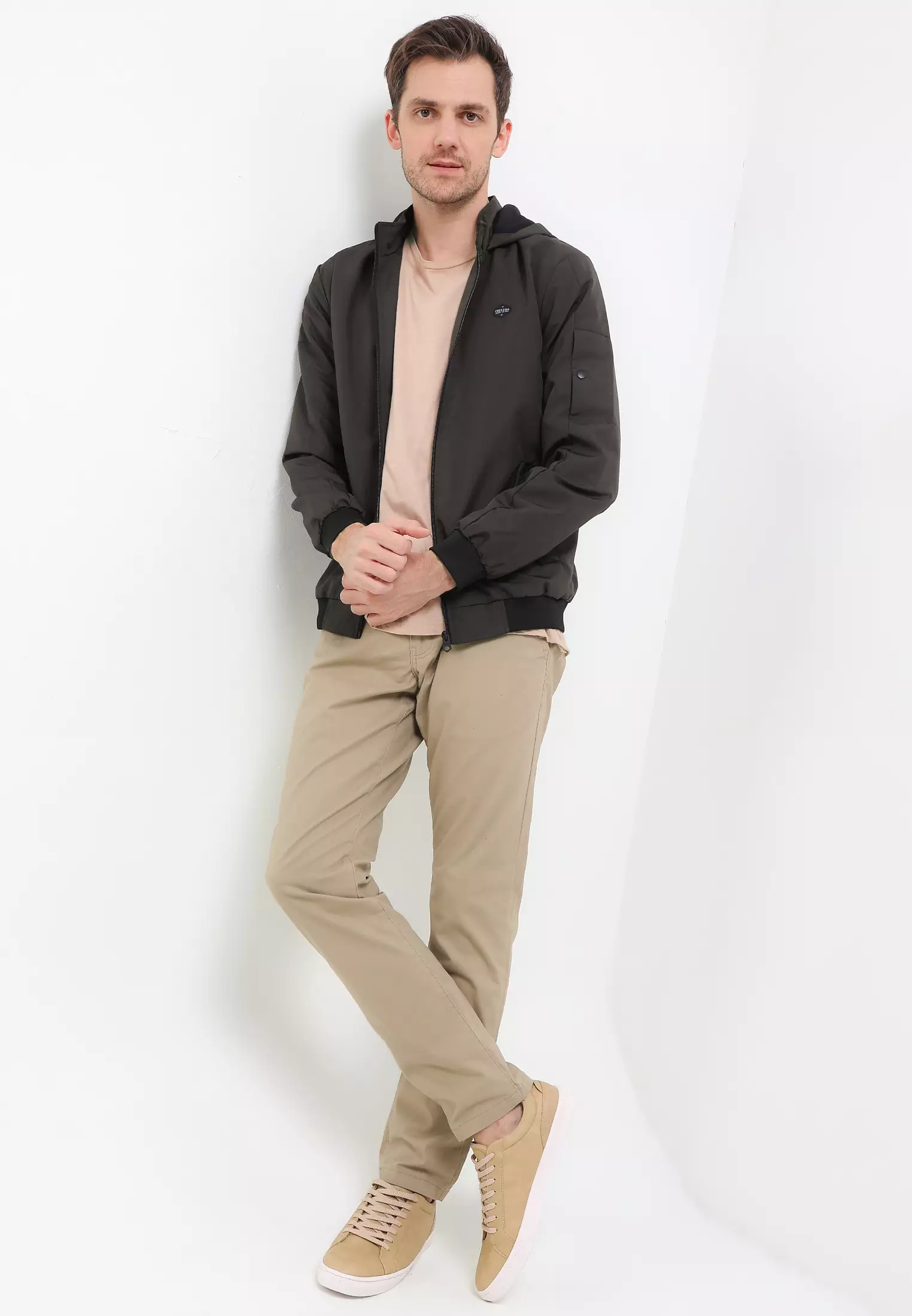 Cressida Casual Jacket Nylon Dark Brown - VB025C