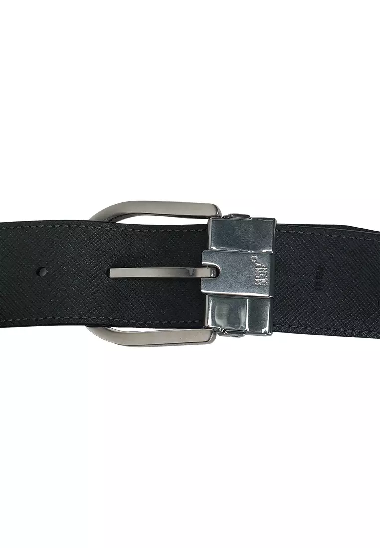 Horseshoe Buckle Printed Leather Belt 40mm (tr)