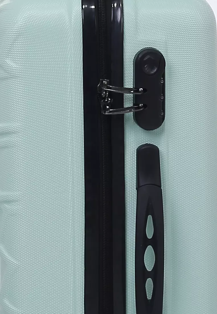 Carlton Koper Hardcase Desain Hexagon Size 20 Inch Suitcase Unisex with Rear Compartment Rubber Slot Material ABS+PVC Coated ORIGINAL - Mint