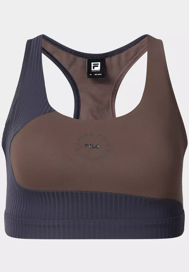 FILA CORE FILA-FIT ATHLETICS FITNESS Women's Sports Bra in Brown