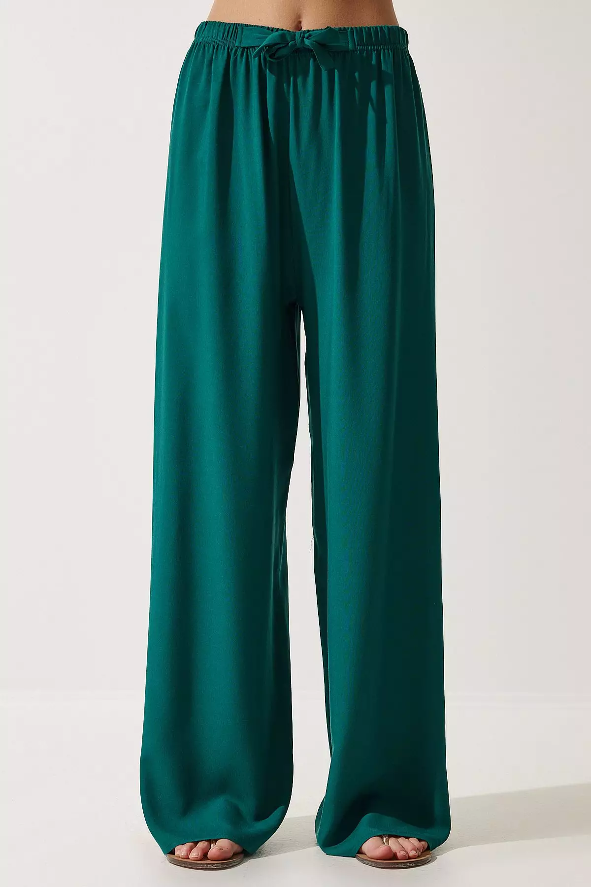 Elastic Wide Leg Pants