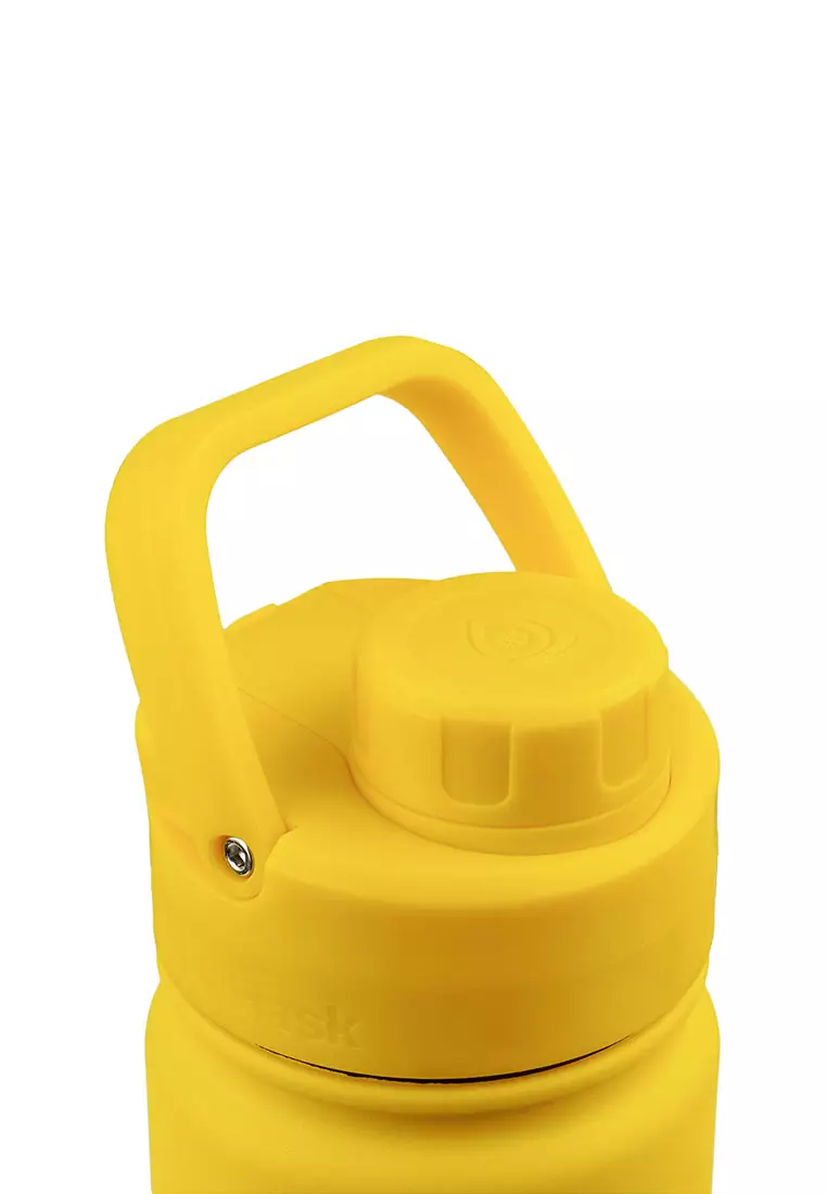 22oz Mustard New Sports Lid Bottle Wide Mouth Vacuum Insulated Stainless Steel Drinking Water Bottle