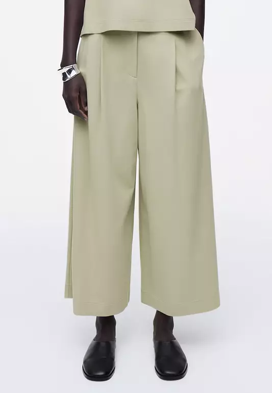 Cropped Straight-Leg Trousers