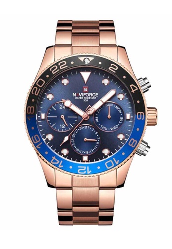 Buy Naviforce Naviforce Rose Gold Blue And Black Watch Online On Zalora Singapore