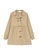 A-IN GIRLS beige Solid Color Double-Breasted Trench Coat 3F724AA5C6D085GS_4