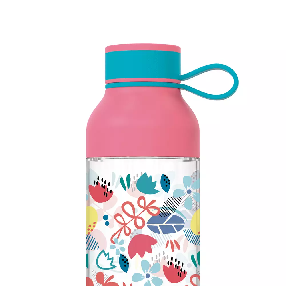 Bundling Set Quokka Sandwich Box & Quokka Ecozen Bottle Ice With Strap Flowers 430ml - Tempat Makan - Botol Minum Anak