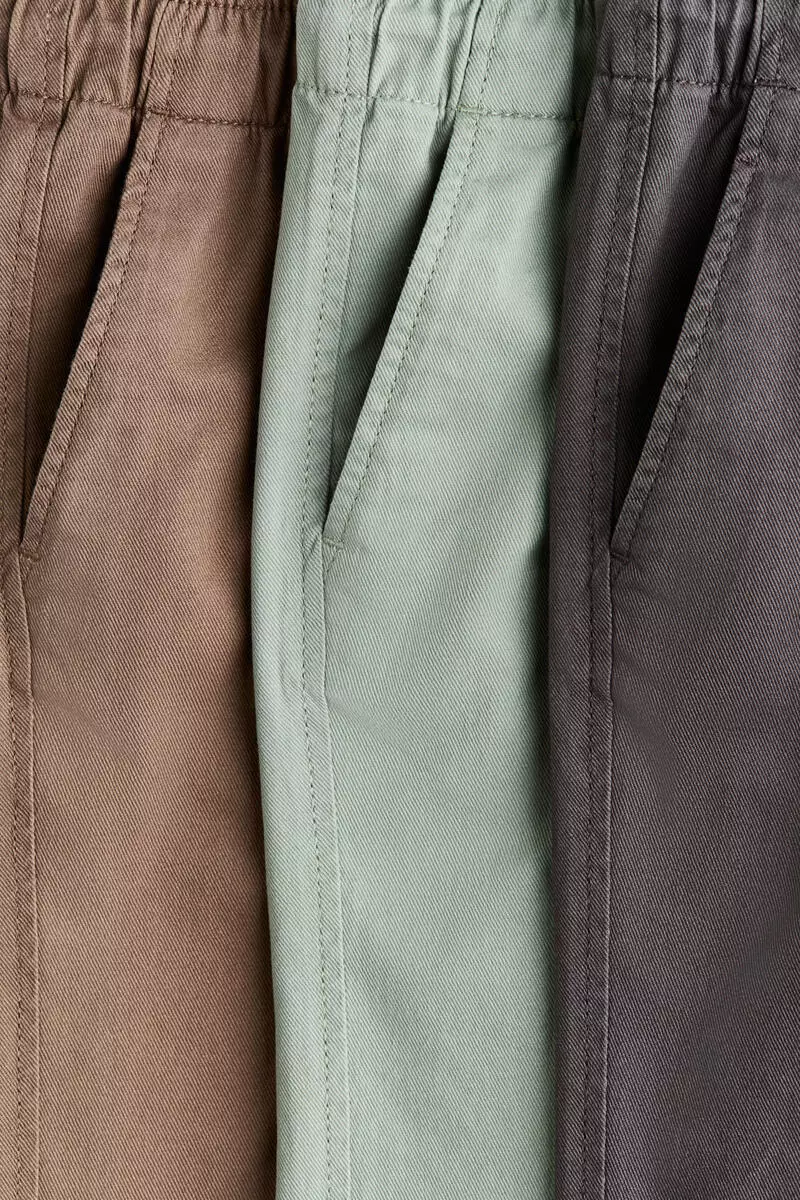 3-pack cotton twill joggers