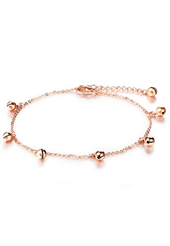 Bullion Gold gold BULLION GOLD Bell Charm Rose Gold Anklet A4A68AC0C9624CGS_1
