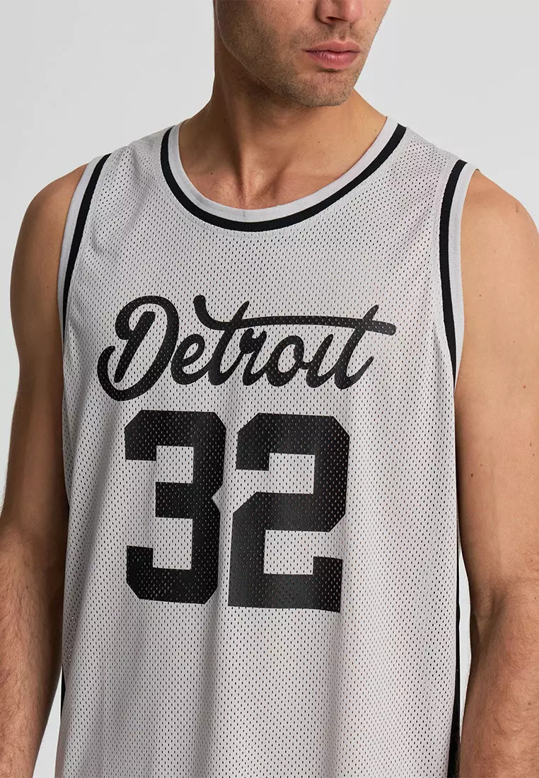 Men's Basketball Print Mesh Tank Top
