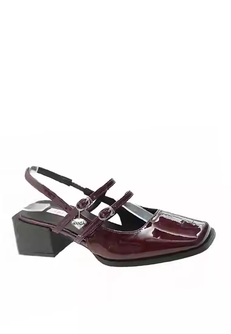 Discount on Twenty Eight Shoes  shoes - SKU: VANSA Shiny Patent Double Buckled Mid Heel VSW-H-M2312