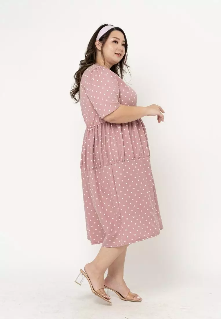 Plus Size Dress Bella Dusty Pink