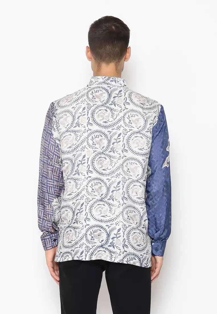 Rinjanie Batik - Kemeja Pria Modern - Batii Pria - Viscose Premium - Megamendung Series