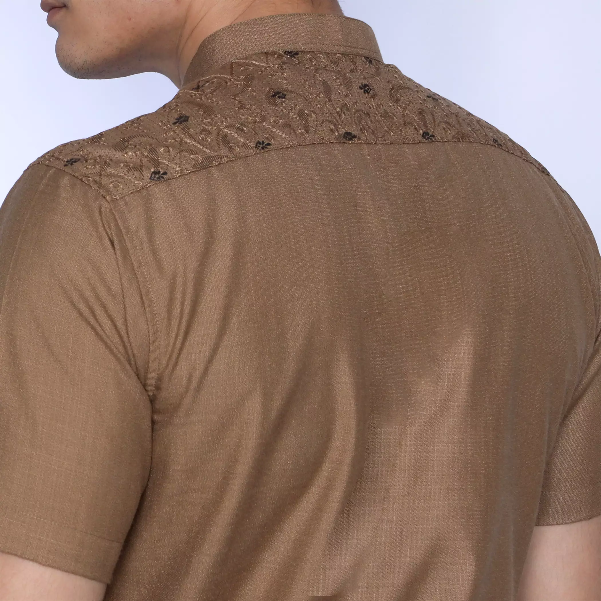 Casella Baju Koko Pria Lengan Panjang Premium Edisi Koko Sultan 4046 Brown