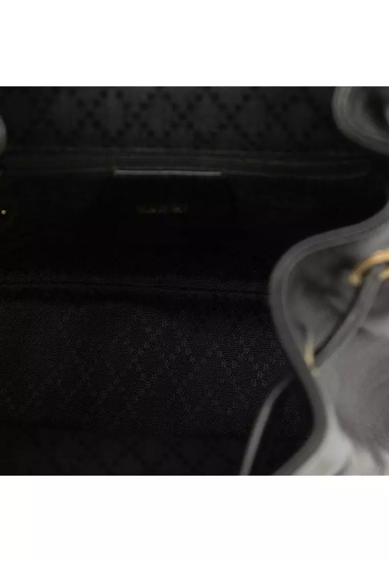 Pre-Loved Gucci Calfskin Bamboo Drawstring Backpack