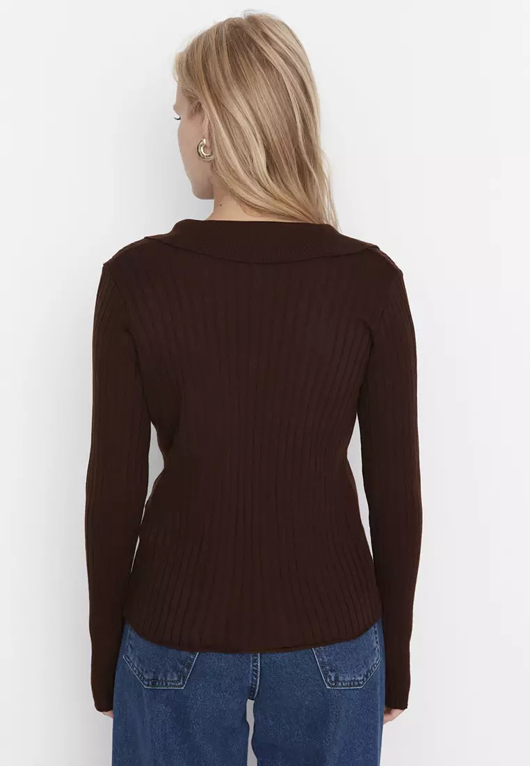 Polo Collar Knitwear Sweater