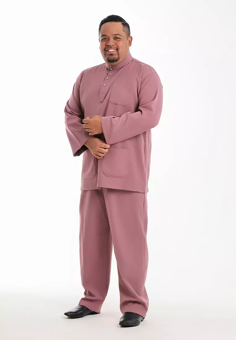 Alain Delon Baju Melayu Cekak Musang Dewasa - 19026001-71WistfulMauve