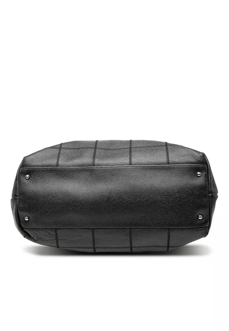 Pre-Loved Chanel Choco Bar Caviar Tote