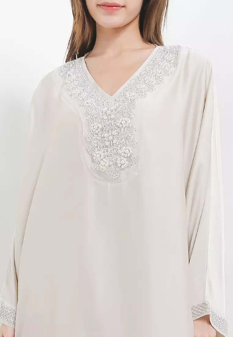 Embellished Silky Kaftan