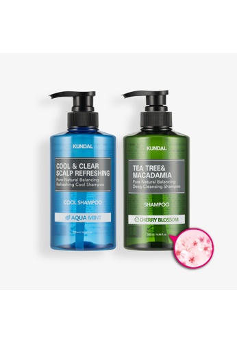 KUNDAL [KUNDAL][Bundle of 2] Scalp Care SET(2ea) Cool Shampoo + Deep Cleansing Shampoo Cherry Blossom 358F7BEFD0D61FGS_1