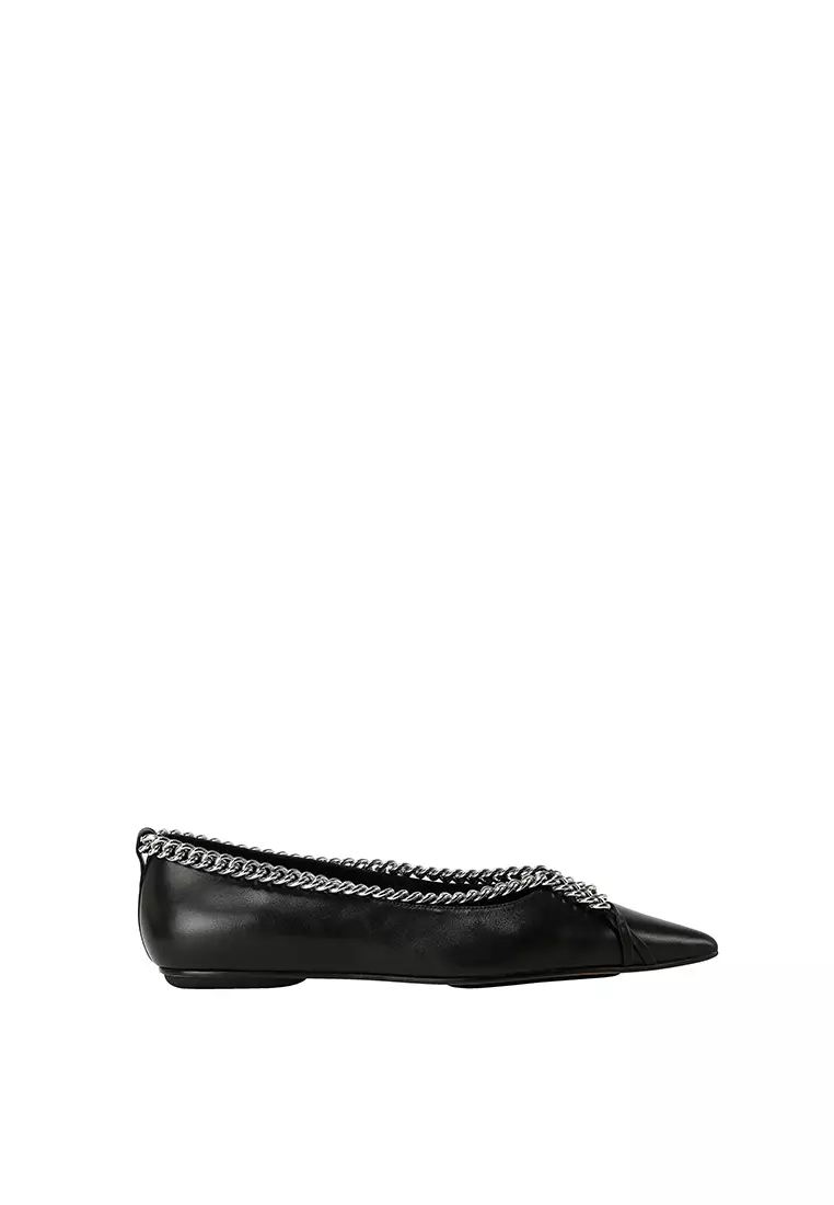 Discount on Beracamy  shoes - SKU: Beracamy Chain Link Pointed Flat - Black