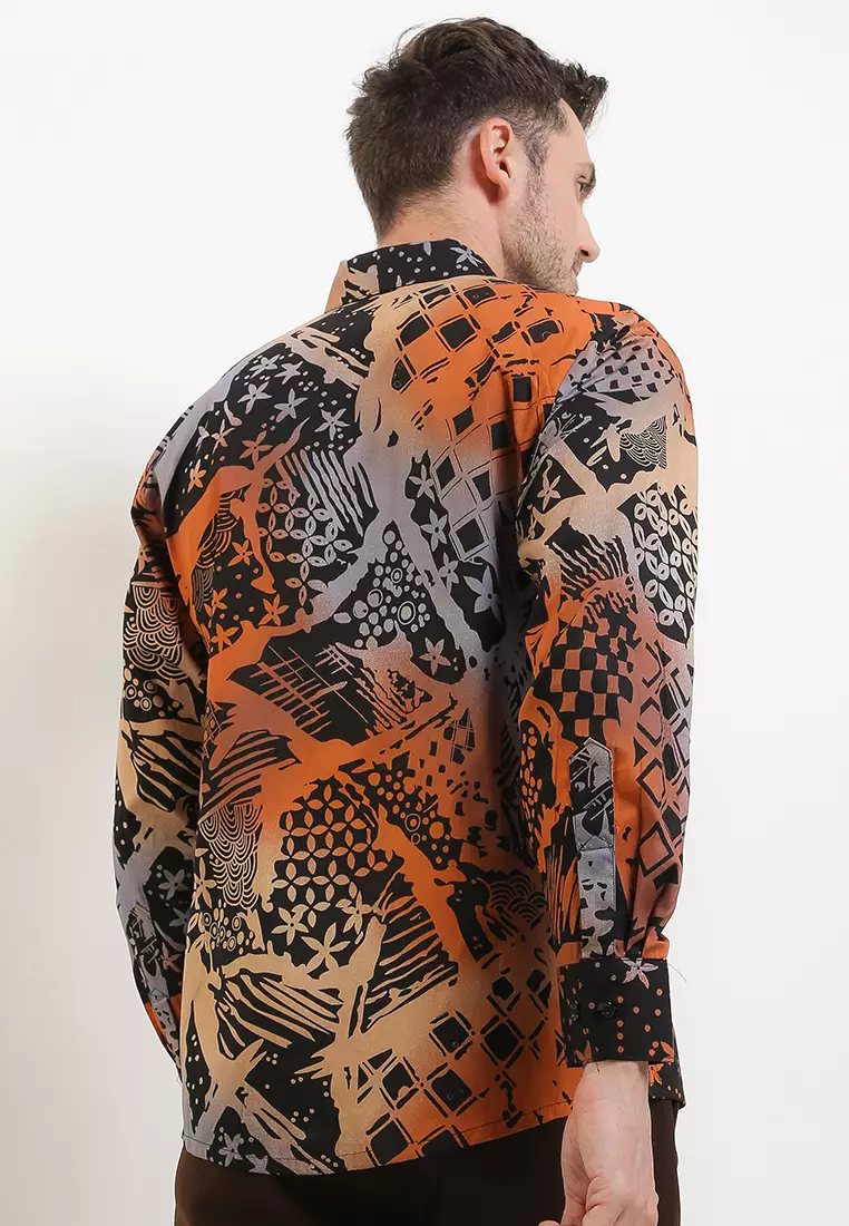 Kemeja Batik Slim Fit Pelangi Iteman