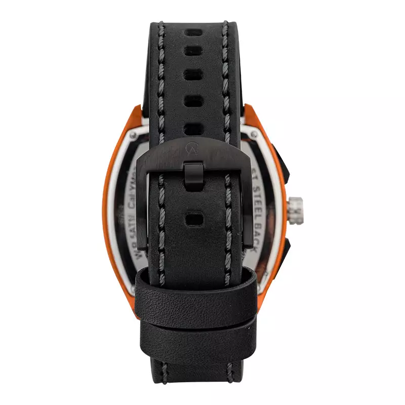 Jam Tangan Pria Alexandre Christie Chronograph AC 6610 MC LIPBAOR Men Dual Tone Dial Black Leather Strap