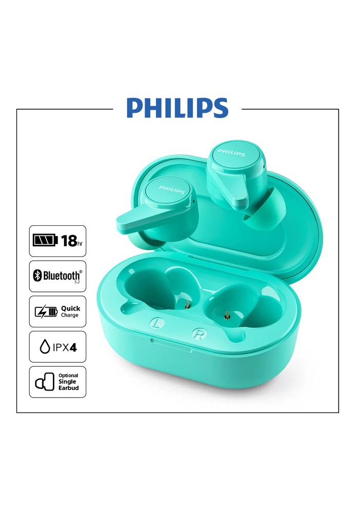 Jual Philips PHILIPS TAT1207 Blue Sport True Wireless Headphones / TAT ...