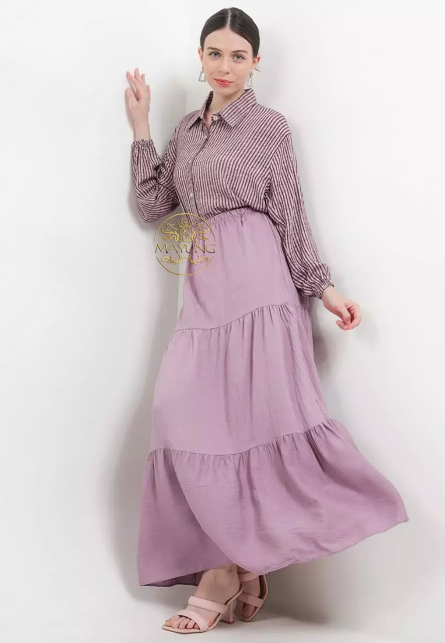 Sapala Mauve Setelan Rok Premium MYA