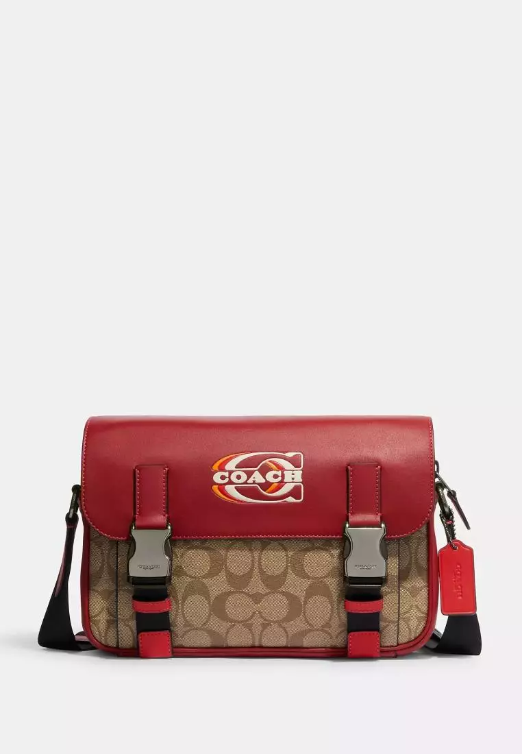 Jual Coach Coach Track Crossbody In Colorblock Signature Canvas With