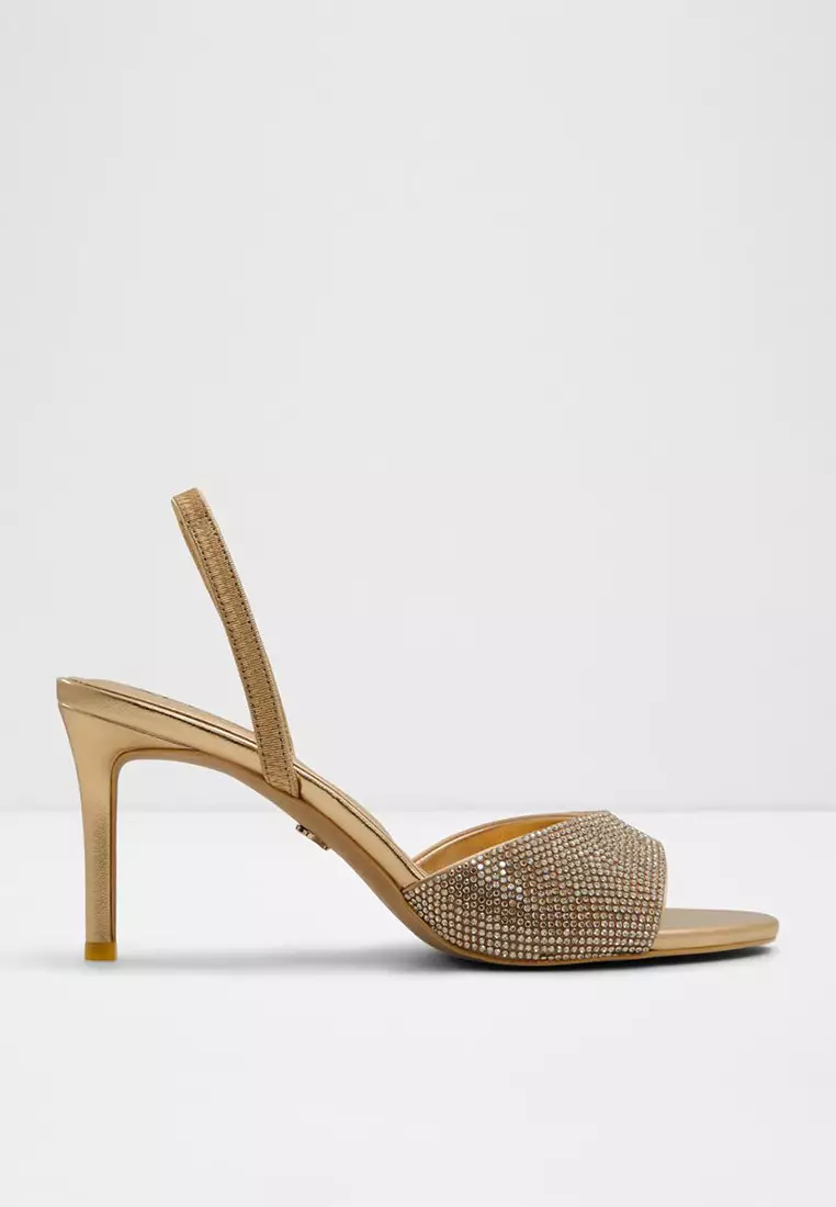 Aldo gold heeled sandals clearance