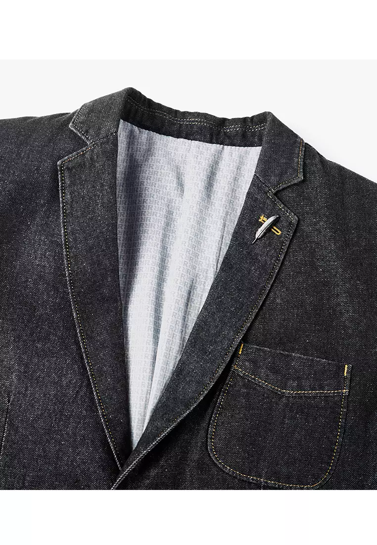 Slim Casual Denim Suit Jacket XN81985