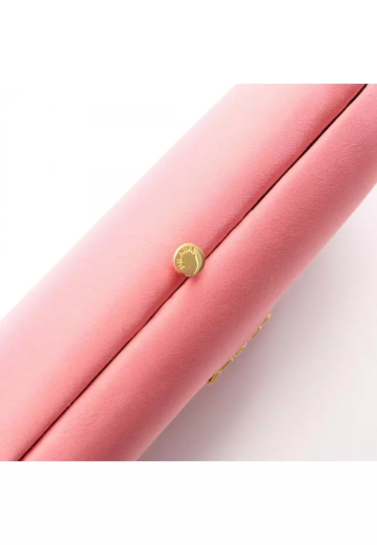 Pre-Loved Prada RASO Clutch bag satin pink